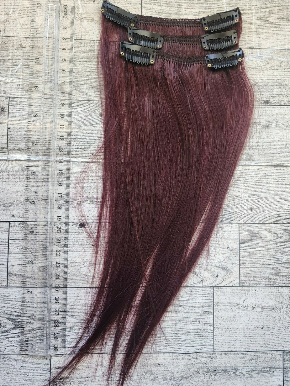 12 inch 100% human hair 3 pcs Clip ins
